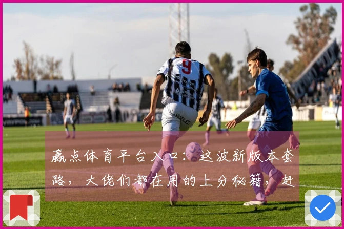 赢点体育平台入口：这波新版本套路，大佬们都在用的上分秘籍，赶紧学起来！